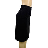 F.A. Chatta Womens Black Cotton Pencil Skirt Back Zip Stylish Design Size 8