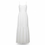 Wayf Womens White Cotton Maxi DressSleeveless Back Bow Detail Size XS