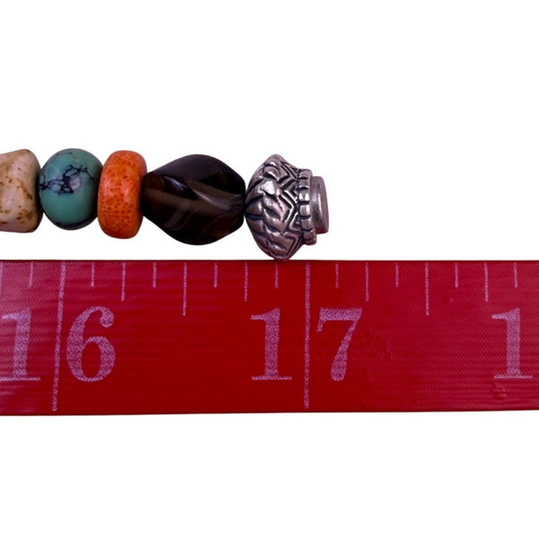 Sincerely Southwest Womens Multi-Color Natural Stone Necklace & Bracelet Set