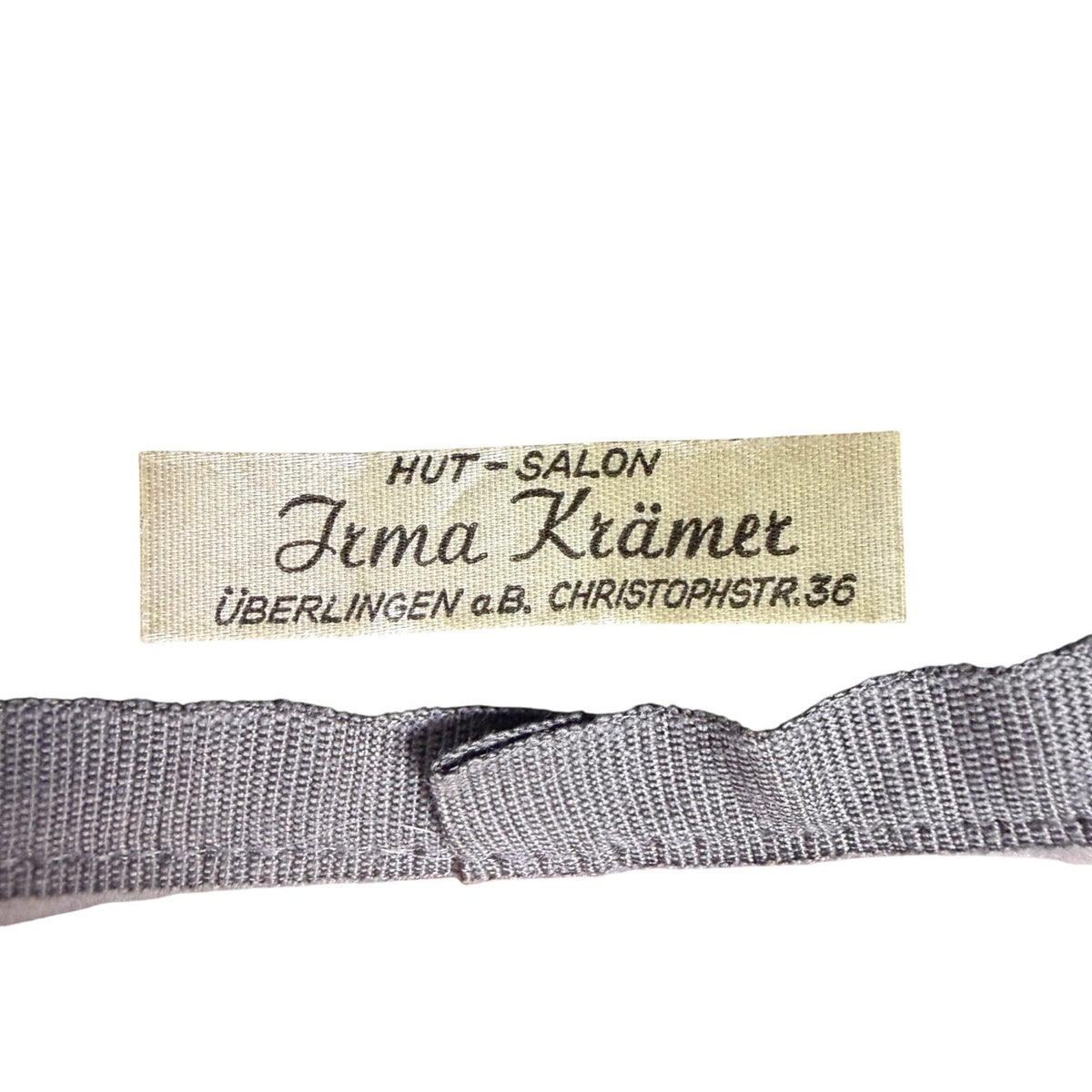 Vintage Gray Wool Felt Feather Mens Fedora Hat With Grosgrain Ribbon Band 7 1/4