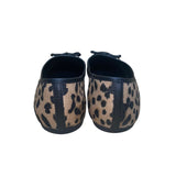 Mr. Cat Women’s Beige & Black Animal Print  Leather Cap Toe Ballet Flats Size 10