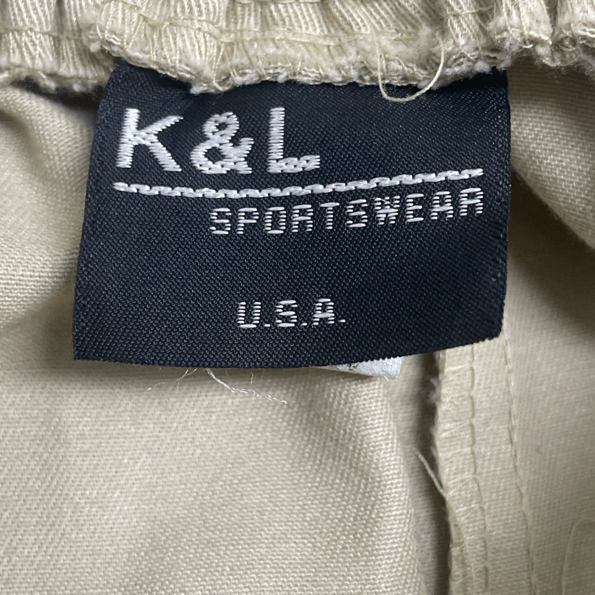 K&L SportWear Beige Midi High-Waisted Pencil Skirt With Button Closure Sz 8