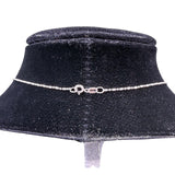 Sterling Silver Womens Italy Beaded Chain Necklace 925 Lobster Clasp