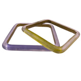Alexis Bittar Women’s Lucite Square Bangles Set Translucent Yellow Purple Colors