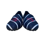 Bull+Tassel Men’s Navy Silver Stripe Slip-Ons Biff Opera Casual Loafers Size 9.5