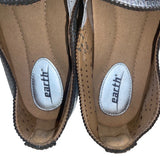 Earth Women’s Silver Metallic Slip-On Perforated Leather Tangelo Shoes Size 10B