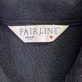 Fairline Unisex Black Fleece Sleeveless Vest Zipper Front Embroidered Sz M