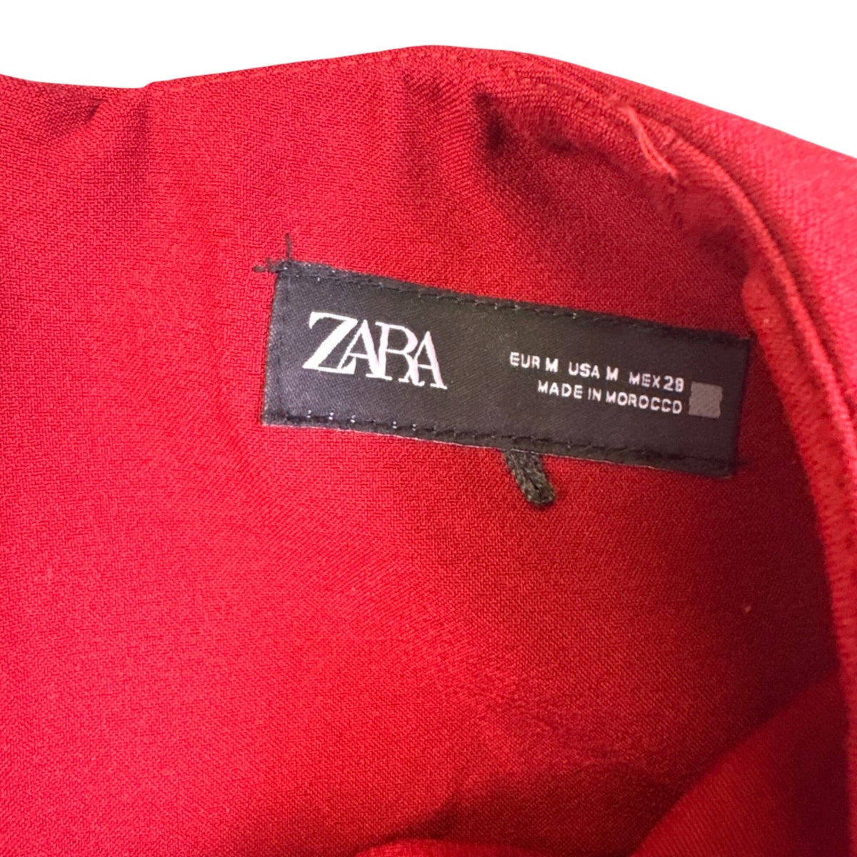 Zara Womens Red Sleeveless Shift Dress Size M
