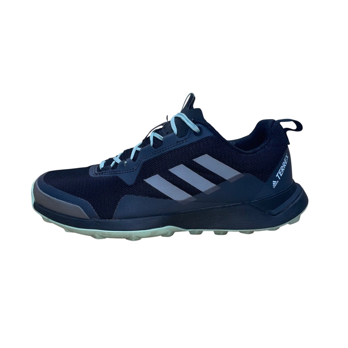 Adidas Terrex Women’s Black Ash Green Lace-Up Trail Running Shoes Size 7.5