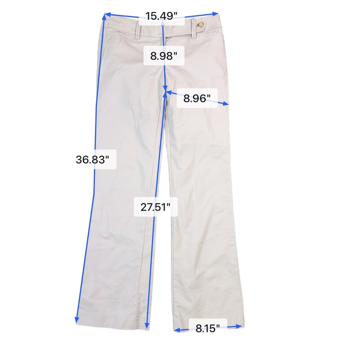 Ann Taylor Loft Marisa Womens Beige Bootcut Denim Pants Size 2