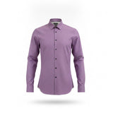 Hugo Boss Mens Purple Cotton Slim Fit Button-Up Long Sleeve Shirt Size 17 43