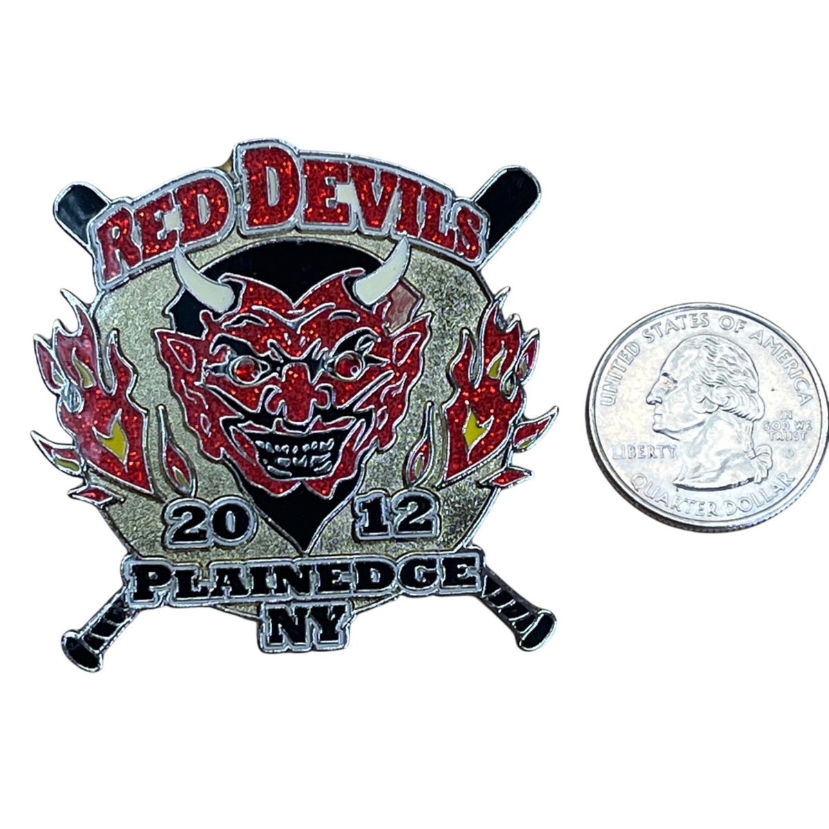 Red Devils Plainedge NY 2012 Collector Pin Baseball Bat Design