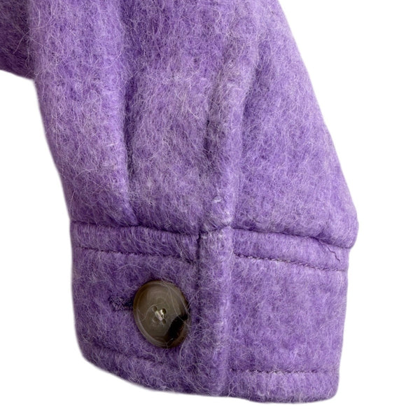 Madewell Womens Lavender Button-Up Coat With Dual Pockets & Lining Sz XS