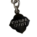 Kendra Scott Womens Silver Tone Bracelet Clear Stone Links Delicate Charm