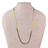 Monet Womens Gold Tone Herringbone Chain Necklace Vintage Statement Jewelry