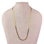 Monet Womens Gold Tone Herringbone Chain Necklace Vintage Statement Jewelry