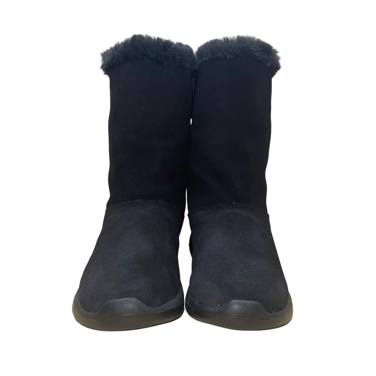 Skechers Women’s Black Suede Faux Fur Lined On-The-Go City 2 Winter Boots Size 7