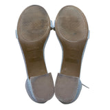 Dream Pairs Womens Silver Glitter Synthetic Low Chunk Heel Sandals Size 11