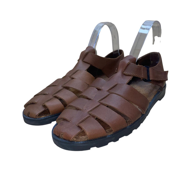 Arizona Jean Co Men’s Brown Genuine Leather Fisherman Style Sandals Size 11B