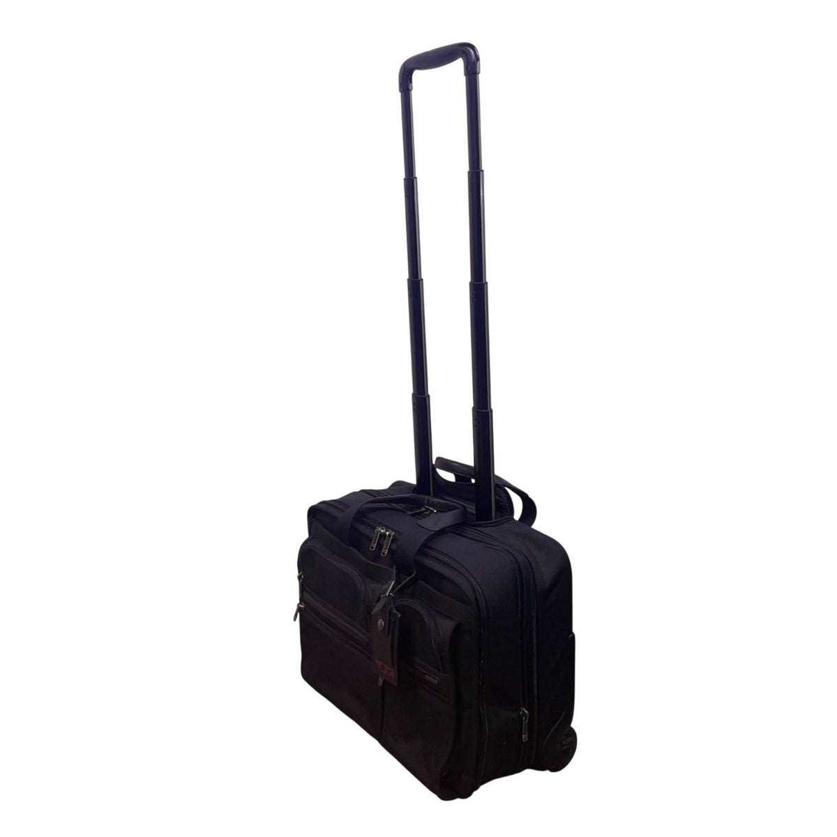 Tumi Men’s Black Ballistic Nylon Rolling Expandable Carry-On Travel Luggage