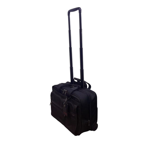 Tumi Men’s Black Ballistic Nylon Rolling Expandable Carry-On Travel Luggage