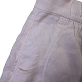 J.Crew Womens White Linen Skirt W/ Cotton Lining Drawstring Waist Size 2
