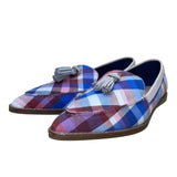 Sperry Women’s Red & Blue Plaid Saybrook Tassel Loafers Flat Shoes Size 9.5-New