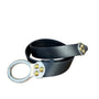 Chicos Womens Black Split Leather Circle Buckle Belt Rivet Detail Size S/M