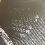 Coach Women's Black Suede & Canvas Monogram Lace-Up Athletic Sneakers Size 8