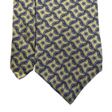 Bert Pullitzer  Yellow & Navy Silk Mens Patterned Tie By Beau Ties