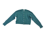 Cotton:On Womens Green Wool Blend Button-Up Cardigan Sweater Soft Textured Sz M