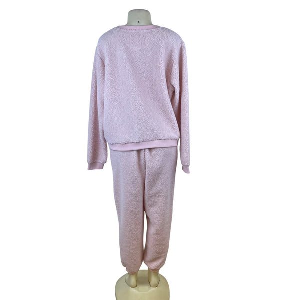 Miss Selfridge Pink Cozy Lounge Jogger Sweatpants & Pullover Top Set Sz 12