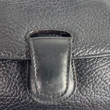 Desmo Women's Black Pebbled Leather Shoulder Crossbody Flap Bag Sz S