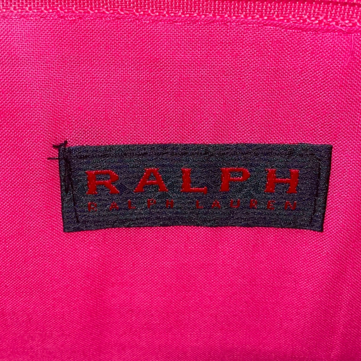 Ralph Lauren Women’s Red & Green Woven Linings Open Top Stitch Detailing Tote