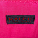 Ralph Lauren Women’s Red & Green Woven Linings Open Top Stitch Detailing Tote