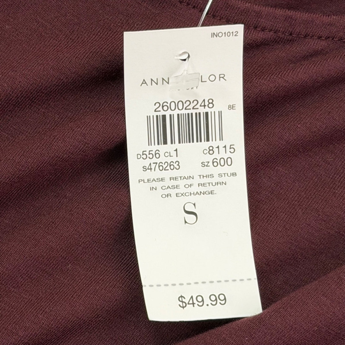 Ann Taylor Women’s Burgundy Long Sleeve Top Shirt Size S - New