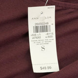 Ann Taylor Women’s Burgundy Long Sleeve Top Shirt Size S - New