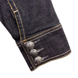 Old Navy Womens Black Denim Button-Up Stretch & Fitted Jacket Size M