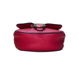 J.Crew Women’s Red Leather With Adjustable Crossbody Strap Saddle Bag