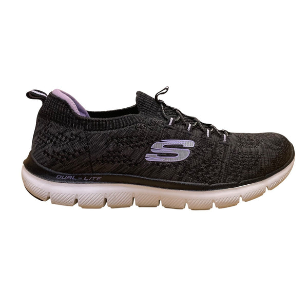 Skechers Women’s Black Knit Memory Foam Athletic Dual-Lite Sneakers Size 7