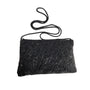 Valerie Stevens Women's Black Beaded Shoulder Purse Sz S