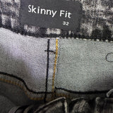 Gingtto Mens Gray Stretch Denim Skinny Fit Jeans Stylish Waist Size 32