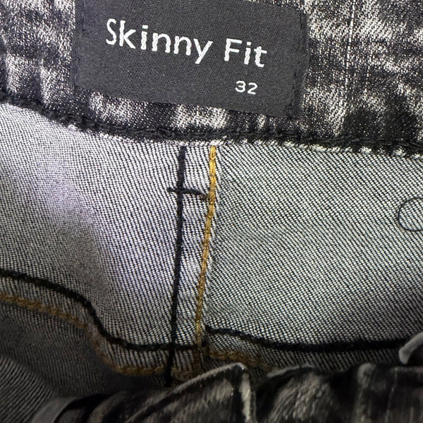 Gingtto Mens Gray Stretch Denim Skinny Fit Jeans Stylish Waist Size 32