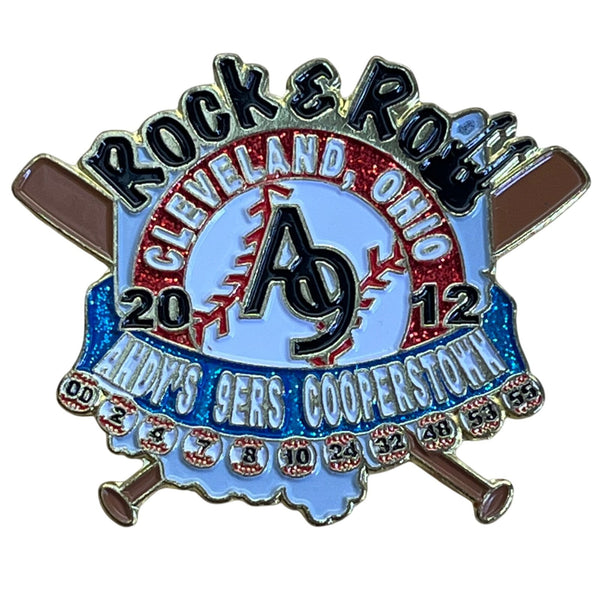 Rock & Roll Cleveland Ohio 2012 Pin Andrews A9 Sers Cooperstown Baseball Collect