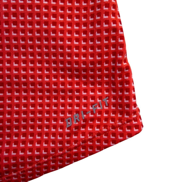 Nike Womens Red Dri-FIT Short Sleeve V-Neck Activewear Top Size  XL
