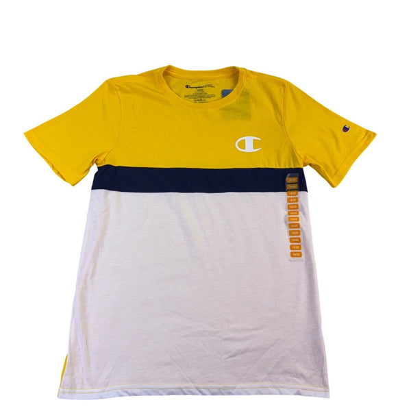Champion Youth Gold/Navy/WhiteColorblock T-Shirt Size 18/20