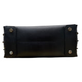 Michael Kors Black Pebbled Leather Satchel  With Gold Hardware & Charm Tote Bag