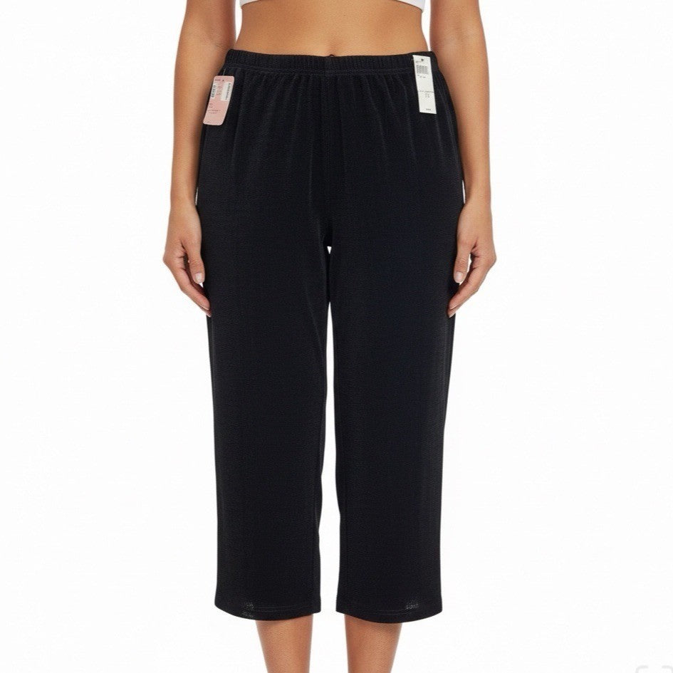 Vikki Vi Womens Black Acetate & Lycra Pull-On Pants 3XP