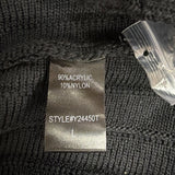 Pomander Place Womens Black Ribbed Knit Sleeveless Dress Sz L - New