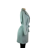 Louben Womens Mint Wool & Cashmere Blend Belted Blazer Coat Size 4